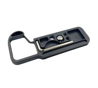 Placa base ergonómica para cuerpos de cámara Z30 que permite disparos verticales, compatibilidad con diapositivas y trípodes, adaptadores verticales