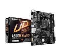 GIGABYTE A520M H ARGB Placa Base - Compatible con CPUs AMD Ryzen Serie 5000, hasta 5100 MHz DDR4 (OC), M.2 PCIe 3.0 x4, LAN 1 GbE, USB 3.2 Gen 1