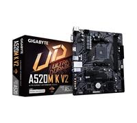 GIGABYTE Placa base A520M K V2 - Compatible con CPUs AMD Ryzen serie 5000 AM4, hasta 5100MHz DDR4 (OC), PCIe Gen3 x4 M.2, LAN GbE, USB 3.2 Gen 1