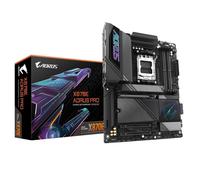GIGABYTE X870E AORUS PRO Placa Base - Compatible con CPUs AMD Ryzen 9000, 16+2+2 fases VRM digitales, hasta 8000MHz DDR5 (OC), 3xPCIe 5.0 + 1xPCIe 4.0, Wi-Fi 7, LAN 2.5GbE, USB 4