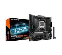 GIGABYTE B850M Eagle WIFI7 Placa Base - CPUs AMD Ryzen Serie 9000, VRM Digital de 8+2+2 Fases, hasta 8200 MHz DDR5 (O.C.), 1× M.2 PCIe 5.0 + 1× M.2 PCIe 4.0, Wi-Fi 7, LAN 2.5 GbE, USB 3.2 Gen 2
