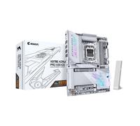 GIGABYTE X870E AORUS Pro X3D Ice Placa Base - Compatible con procesadores AMD Ryzen 9000, VRM Digital de 18+2+2 Fases, hasta 9000 Hz DDR5 (OC), 2 x PCIe 5.0 + 2 x PCIe 4.0, Wi-Fi 7, LAN 5 GbE, USB 4