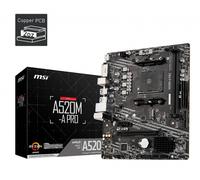 Placa Base MSI AM4 A520M - A Pro M Micro ATX para AMD Ryzen