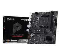 MSI Placa base PRO B550M-B, mATX. Compatible con procesadores de escritorio AMD Ryzen 5000/5000 G-Series, 4000 G-Series, 3000/3000 G-Series, AM4 - DDR4 Memory Boost (hasta 4600+ MT/s OC), PCIe 4.0 x16