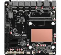 Placa base NAS N100 con 6 bahías SATA3.0, placa base Mini ITX con 4 puertos i226 LAN de 2.5 GbE, placa de enrutador suave DDR5 con NVMe M.2 dual, PCle3.0 x4