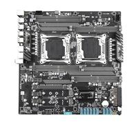 Placa Base para Juegos Kit De Placa Base Fit For SZMZ X99 Dual Z8 con CPU E5 2695 V3 Y 4 * 16G=64GB DDR4 2133Mhz ECC REG Ram For Juegos, 9*SATA 3.0