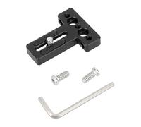 Placa base universal de aleación de aluminio con múltiples agujeros para trípodes de tornillo de 1/4 pulgadas y soportes de cámara, base superior para monitor