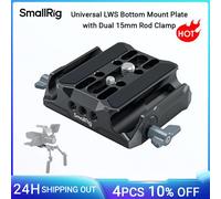 Placa base Universal SmallRig LWS, placa de montaje inferior con abrazadera de varilla doble de 15mm para jaulas de cámara DSLR y sin espejo-3357 3357