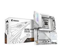 GIGABYTE X870E AORUS PRO ICE Placa Base - Soporta CPUs AMD Ryzen 9000, 16+2+2 Fases VRM Digital, hasta 8000MHz DDR5 (OC), 3xPCIe 5.0 + 1xPCIe 4.0, Wi-Fi 7, 2.5GbE LAN, USB 4
