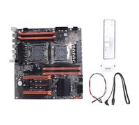 Placa base X99 con CPU dual + cable SATA + cable de conmutación + deflector + DDR4 LGA 2011