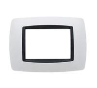 Placa Bombas de 3 módulos 3 plazas, compatible con Bticino Living (blanco)