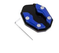 Placa Caballete Lateral Soporte De Extensión De Pie Bicicleta Universal Aleación Aluminio Accesorios Cubierta Soporte Lateral para Motocicleta, Almohadilla De Soporte Almohadilla Caballete(Blue)