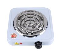 Placa Calefactora Eléctrica Pequeña, Estufa de 1 Fogón, Placa Calefactora de Viaje de 1000 W, Estufa de Camping con Temperatura Ajustable, para café, Agua, té, Cocina, Oficina,