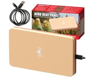 Placa calefactora para loros - Panel de calentamiento alimentado por USB de 18 x 10 cm, dispositivo silencioso de temperatura de jaula de 5 W, almohadilla protectora de invierno para periquitos