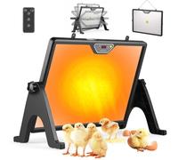 Placa Calefactora Pollitos 40×30 cm, Calefacción Gallinero Calor Constante 30-40°C, Doble cara, Impermeable, Termostato, Rotación 360°, Para Criadoras, Incubadoras. Placa Calor Mascotas