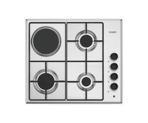 Placa Candy CMGH31X/1 4 zonas gas-eléctrico acero inoxidable 58 cm
