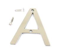 Placa Casa Acero Inoxidable Flotante 3d NúMeros 0-9 Letras A-Z 2 Pulgadas con Tornillo Metal Pulido Etiqueta Digital Placas Puerta SeñAlizacióN Exterior para BuzóN Calle Patio Intemperie (Un)