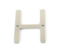 Placa Casa Acero Inoxidable Flotante 3d NúMeros 0-9 Letras A-Z 2 Pulgadas con Tornillo Metal Pulido Etiqueta Digital Placas Puerta SeñAlizacióN Exterior para BuzóN Calle Patio Intemperie (H)