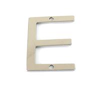 Placa Casa Acero Inoxidable Flotante 3d NúMeros 0-9 Letras A-Z 2 Pulgadas con Tornillo Metal Pulido Etiqueta Digital Placas Puerta SeñAlizacióN Exterior para BuzóN Calle Patio Intemperie (E)