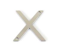 Placa Casa Acero Inoxidable Flotante 3d NúMeros 0-9 Letras A-Z 2 Pulgadas con Tornillo Metal Pulido Etiqueta Digital Placas Puerta SeñAlizacióN Exterior para BuzóN Calle Patio Intemperie (X)