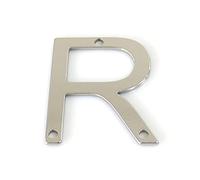 Placa Casa Acero Inoxidable Flotante 3d NúMeros 0-9 Letras A-Z 2 Pulgadas con Tornillo Metal Pulido Etiqueta Digital Placas Puerta SeñAlizacióN Exterior para BuzóN Calle Patio Intemperie (R)