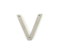 Placa Casa Acero Inoxidable Flotante 3d NúMeros 0-9 Letras A-Z 2 Pulgadas con Tornillo Metal Pulido Etiqueta Digital Placas Puerta SeñAlizacióN Exterior para BuzóN Calle Patio Intemperie (V)