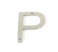Placa Casa Acero Inoxidable Flotante 3d NúMeros 0-9 Letras A-Z 2 Pulgadas con Tornillo Metal Pulido Etiqueta Digital Placas Puerta SeñAlizacióN Exterior para BuzóN Calle Patio Intemperie (P)