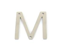 Placa Casa Acero Inoxidable Flotante 3d NúMeros 0-9 Letras A-Z 2 Pulgadas con Tornillo Metal Pulido Etiqueta Digital Placas Puerta SeñAlizacióN Exterior para BuzóN Calle Patio Intemperie (M)