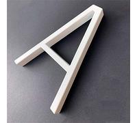 Placa Casa Blanca Flotante 3D NúMeros 0-9 Puerta Letras AB 5 Pulgadas DireccióN Metal Tablero AleacióN Zinc Lacado Tornillo Montado, Patio Al Aire Libre Calle BuzóN SeñAlizacióN Exterior (A)