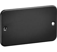 Placa ciega Metalclad 2G, acabado negro arena texturizada
