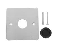 Placa Ciega Metálica para Enchufes, Diseño Moderno Plata | Acero Inoxidable, Acabado Liso y Discreto, para Cajas Eléctricas y Tomas sin Uso, Montaje Tornillo 4mm