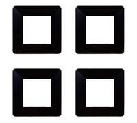 Placa compatible Vimar plana, placas de plástico juego de 4 piezas 2 plazas para sustitución de placas existentes - se adaptan perfectamente al soporte original
