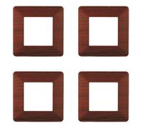 Placa compatible Vimar plana, placas de plástico juego de 4 piezas 2 plazas para sustitución de placas existentes - se adaptan perfectamente al soporte original