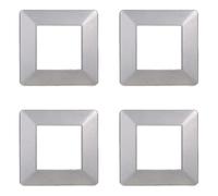 Placa compatible Vimar plana, placas de plástico juego de 4 piezas 2 plazas para sustitución de placas existentes - se adaptan perfectamente al soporte original