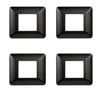 Placa compatible Vimar plana, placas de plástico juego de 4 piezas 2 plazas para sustitución de placas existentes - se adaptan perfectamente al soporte original