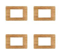 Placa compatible Vimar plana, placas de plástico juego de 4 piezas 3 plazas para sustitución de placas existentes - se adaptan perfectamente al soporte original