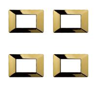 Placa compatible Vimar plana, placas de plástico juego de 4 piezas 3 plazas para sustitución de placas existentes - se adaptan perfectamente al soporte original