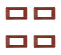 Placa compatible Vimar plana, placas de plástico juego de 4 piezas 4 plazas para sustitución de placas existentes - se adaptan perfectamente al soporte original