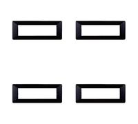 Placa compatible Vimar plana, placas de plástico juego de 4 piezas 7 plazas para sustitución de placas existentes - se adaptan perfectamente al soporte original