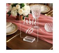 Placa con el número de mesa 4x6 Inch Wedding Table Number with Printed on The Base, Suitable for Weddings(20pcs)