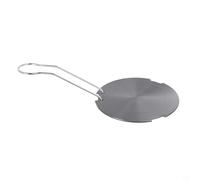 Placa conductora de calor de aluminio extraíble para estufas de gas, bandeja cuadrada de descongelación y cocción lenta, diseño antideslizante de doble cara, 3 mm de grosor, color plateado