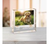 Placa conmemorativa personalizada para mascotas, regalos conmemorativos para perros y gatos con foto personalizada, nombre y fecha, regalos de luto para mascotas, foto acrílica conmemorativa regalo
