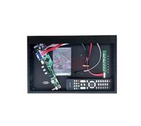 Placa Controladora + Caja De Metal Compatible con LTN156KT02-101/301/C01 15,6 "1600 * 900 DIY Kit Pantalla De Señal De TV Analógica VGA + HDMI + AV + USB 40Pin LVDS Accesorios(LTN156KT02-101 xCase)
