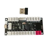Placa Controladora De Juego Arcade Con Codificador De Joystick De Retardo Cero InaláMbrico De 2,4 G, Kit De Piezas De Bricolaje, Compatible Con