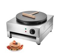 Placa Crepes Electrica 40cm Sarten Antiadherente Hotplate Pan | Superficie de Hierro Fundido Tratada para Evitar la Adhesión de la Masa y Acelerar Notablemente(110V,Single pot)