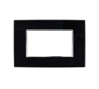 Placa Cristal 4M negro compatible con Bticino Axolute