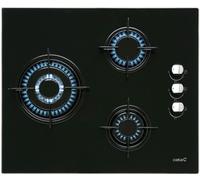 Cata CIB 6021 BK - Placa Gas Butano 3 Fuegos Cristal Negro