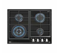 Placa de Gas Teka GZC 64320 XBN 4 Zonas 60cm Cristal Negro ExactFlame