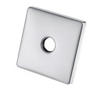 Placa cuadrada de acero inoxidable para brazo de ducha, corrector de agujeros de pared de baño con junta de sellado, instalación compatible con baño