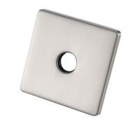 Placa cuadrada de acero inoxidable para brazo de ducha, corrector de agujeros de pared de baño con junta de sellado, juntas de bridas de ducha gruesas de instalación